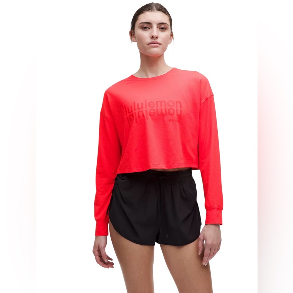 lululemon athletica Red Long Sleeve Tee